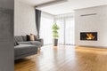 Living room with wood flooring Royalty Free Stock Photo