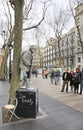 Living sculpture La Rambla in Barcelona. Spain