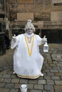 Living statue in front of Frauenkirche in Dresden Royalty Free Stock Photo