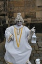 Living statue in front of Frauenkirche in Dresden Royalty Free Stock Photo