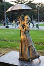 Living statue - lady with umbrella