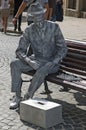 Living statue - A man playing chess