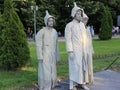 Living statue - passers