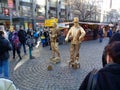 Living statues in Prague, Czech Republic