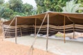 Living tent for ancient Arabian people in the Heritage folk village in Abu Dhabi, United Arab Emirates