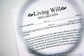 Living will declaration form Royalty Free Stock Photo