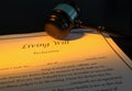 Living Will and gavel Royalty Free Stock Photo