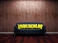 Livingroom with leather sofa