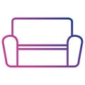 Livingroom sofa isolated icon