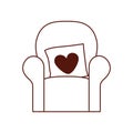 Livingroom sofa with love pillows