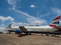 LIVINGSTON, ZAMBIA - NOVEMBER 24, 2018. Boeing 737-436 British Airways Comair on Harry Mwanga Nkumbula International Airport in Royalty Free Stock Photo