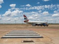 LIVINGSTON, ZAMBIA - NOVEMBER 24, 2018. Boeing 737-436 British Airways Comair on Harry Mwanga Nkumbula International Airport in Royalty Free Stock Photo