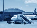 LIVINGSTON, ZAMBIA - NOVEMBER 24, 2018. Harry Mwanga Nkumbula International Airport in Livingstone, Zambia, Africa Royalty Free Stock Photo