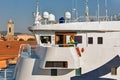 Captain`s cabin of ferry ship moored in Livorno port, Italy