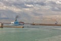 Livorno port at dawn, Italy