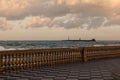 Livorno` s Mascagni Terrace at Sunset, Tuscany, Italy Royalty Free Stock Photo