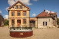 Livu square and fountain. Cesis. Latvia Royalty Free Stock Photo