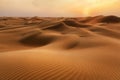 Empty Quarter Desert Dunes at Liwa, Abu Dhabi, United Arab Emirates Royalty Free Stock Photo