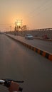 Liyari express Karachi street sunset view Royalty Free Stock Photo