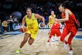 Liz Cambage in action during basketball match AUSTRALIA vs CHINA