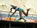 Liz Parnov from Australia celebrates silver medal