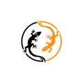 Lizard Chameleon Gecko animall logo and symbol vector illustration