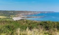 The Lizard coast Cornwall to Kennack Sands sunny blue sky summer day