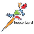 Lizard colorful logo vector.