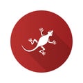 Lizard flat design long shadow glyph icon