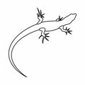 Lizard icon, outline style Royalty Free Stock Photo