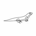 Lizard icon, outline style Royalty Free Stock Photo