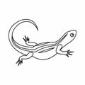 Lizard icon, outline style Royalty Free Stock Photo