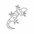 Lizard icon, outline style Royalty Free Stock Photo