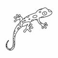Lizard icon, outline style Royalty Free Stock Photo