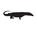 Lizard Icon. Varan Silhouette Royalty Free Stock Photo