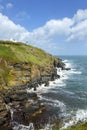 Lizard Lighthouse on the cliffs at Lizard Point in the Lizard Peninsula, Cornwall, UK