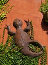 Lizard made of iron For decoration On a wall