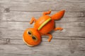 Lizard made of orange
