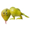 Lizard made of pear