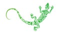 Lizard Maori style. Tattoo sketch or logo Royalty Free Stock Photo