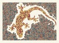 Lizard mosaic