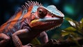 Lizard, reptile, nature, dragon, gecko, iguana, tropical, forest, green, cute generated by AI