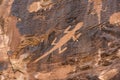 Lizard Rock art by ancient native Fremont Americans in Dinosaur Royalty Free Stock Photo