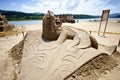 Lizard sand sculpture