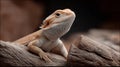 A lizard is sitting on a rock Royalty Free Stock Photo