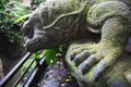 Lizard stone statue in Ubud,Bali,Indonesia