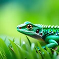 lizards in grass, AI-Generatet Royalty Free Stock Photo