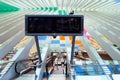 Guillemins train station timetable in LiÃÂ¨ge Royalty Free Stock Photo