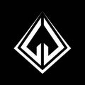 LJ logo letters monogram with prisma shape design template