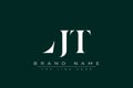 LJT abstract letter logo design Royalty Free Stock Photo